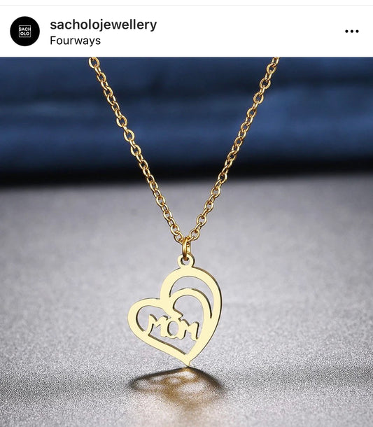 Mom Heart Necklace