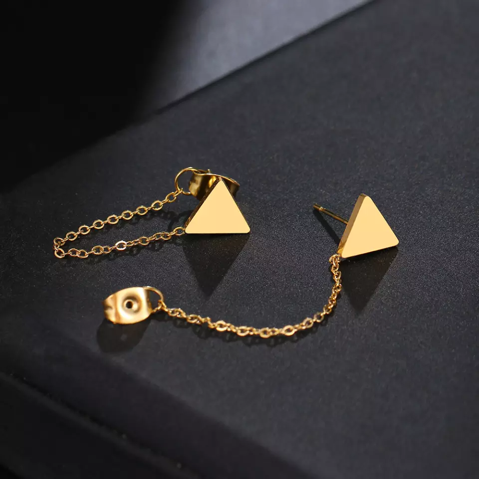 Triangle Chain Earrings