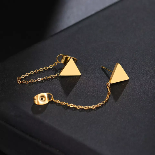 Triangle Chain Earrings