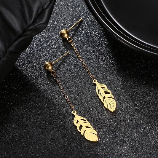 Leaf Chain Earrings