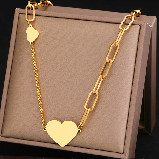 Romantic Clavicle Heart Necklace